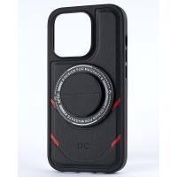Чехол экокожа DC + PopSocket с поддержкой MagSafe для iPhone 14 Pro черный