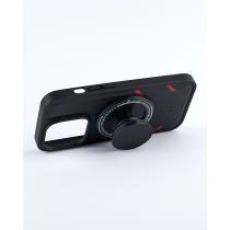 Чехол экокожа DC + PopSocket с поддержкой MagSafe для iPhone 14 Pro черный