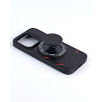 Чехол экокожа DC + PopSocket с поддержкой MagSafe для iPhone 14 Pro черный