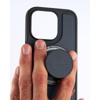 Чехол экокожа DC + PopSocket с поддержкой MagSafe для iPhone 14 Pro Max темно-синий