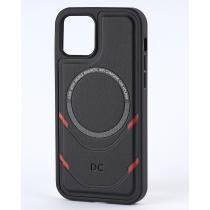 Чехол экокожа DC + PopSocket с поддержкой MagSafe для iPhone 12 / iPhone 12 Pro черный