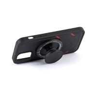 Чехол экокожа DC + PopSocket с поддержкой MagSafe для iPhone 12 / iPhone 12 Pro черный