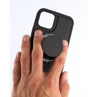 Чехол экокожа DC + PopSocket с поддержкой MagSafe для iPhone 12 / iPhone 12 Pro черный