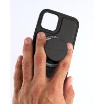 Чехол экокожа DC + PopSocket с поддержкой MagSafe для iPhone 12 / iPhone 12 Pro черный