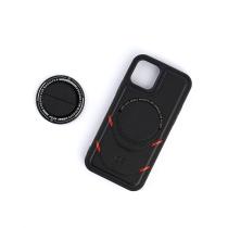 Чехол экокожа DC + PopSocket с поддержкой MagSafe для iPhone 12 / iPhone 12 Pro черный