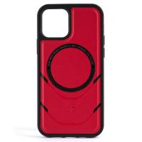 Чехол экокожа DC + PopSocket с поддержкой MagSafe для iPhone 12 Pro Max красный
