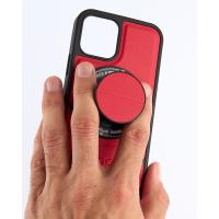 Чехол экокожа DC + PopSocket с поддержкой MagSafe для iPhone 12 Pro Max красный