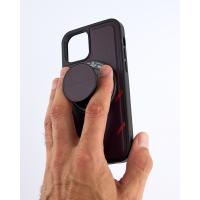 Чехол экокожа DC + PopSocket с поддержкой MagSafe для iPhone 12 / iPhone 12 Pro темно-фиолетовый