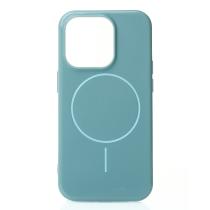 Силиконовый чехол Slim Ring Glamour с поддержкой MagSafe для iPhone 12 Pro Max wave blue