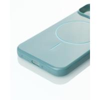 Силиконовый чехол Slim Ring Glamour с поддержкой MagSafe для iPhone 13/14 wave blue