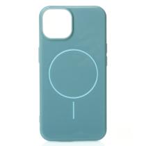 Силиконовый чехол Slim Ring Glamour с поддержкой MagSafe для iPhone 13/14 wave blue