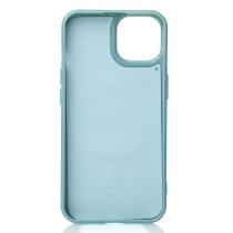 Силиконовый чехол Slim Ring Glamour с поддержкой MagSafe для iPhone 13/14 wave blue