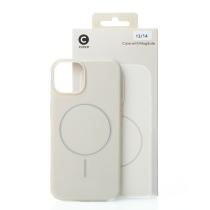 Силиконовый чехол Slim Ring Glamour с поддержкой MagSafe для iPhone 13/14 natural titanium