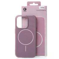 Силиконовый чехол Slim Ring Glamour с поддержкой MagSafe для iPhone 14 Pro deep purple