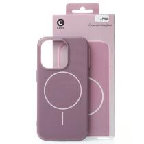 Силиконовый чехол Slim Ring Glamour с поддержкой MagSafe для iPhone 14 Pro deep purple