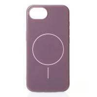Силиконовый чехол Slim Ring Glamour с поддержкой MagSafe для iPhone 16E deep purple
