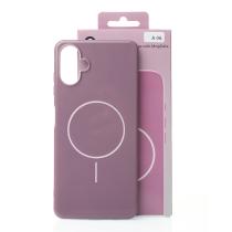 Силиконовый чехол Slim Ring Glamour с поддержкой MagSafe для Samsung A06 deep purple