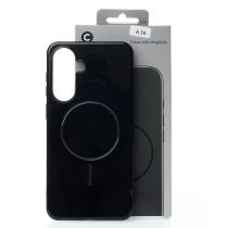 Силиконовый чехол Slim Ring Glamour с поддержкой MagSafe для Samsung A56 black