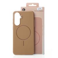 Силиконовый чехол Slim Ring Glamour с поддержкой MagSafe для Samsung A56 desert titanium