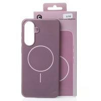 Силиконовый чехол Slim Ring Glamour с поддержкой MagSafe для Samsung A56 deep purple