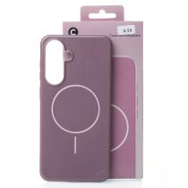 Силиконовый чехол Slim Ring Glamour с поддержкой MagSafe для Samsung A56 deep purple