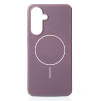 Силиконовый чехол Slim Ring Glamour с поддержкой MagSafe для Samsung A56 deep purple