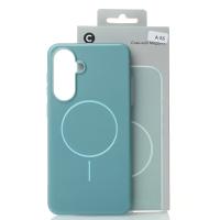 Силиконовый чехол Slim Ring Glamour с поддержкой MagSafe для Samsung A56 wave blue