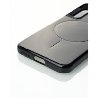 Силиконовый чехол Slim Ring Glamour с поддержкой MagSafe для Samsung S21 black