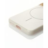 Силиконовый чехол Slim Ring Glamour с поддержкой MagSafe для Samsung S21 FE natural titanium