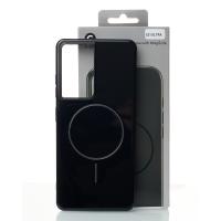 Силиконовый чехол Slim Ring Glamour с поддержкой MagSafe для Samsung S21 Ultra black