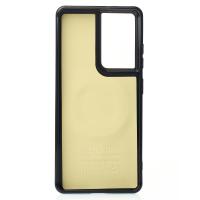 Силиконовый чехол Slim Ring Glamour с поддержкой MagSafe для Samsung S21 Ultra black