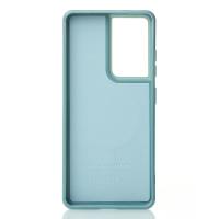Силиконовый чехол Slim Ring Glamour с поддержкой MagSafe для Samsung S21 Ultra wave blue