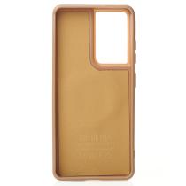 Силиконовый чехол Slim Ring Glamour с поддержкой MagSafe для Samsung S21 Ultra desert titanium