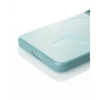 Силиконовый чехол Slim Ring Glamour с поддержкой MagSafe для Samsung S21 wave blue