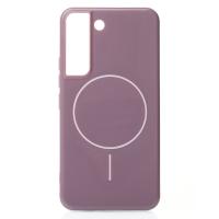 Силиконовый чехол Slim Ring Glamour с поддержкой MagSafe для Samsung S22 deep purple
