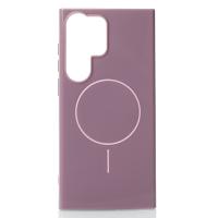 Силиконовый чехол Slim Ring Glamour с поддержкой MagSafe для Samsung S22 Ultra deep purple