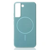 Силиконовый чехол Slim Ring Glamour с поддержкой MagSafe для Samsung S22 wave blue
