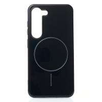 Силиконовый чехол Slim Ring Glamour с поддержкой MagSafe для Samsung S23 black