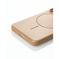 Силиконовый чехол Slim Ring Glamour с поддержкой MagSafe для Samsung S23 FE desert titanium