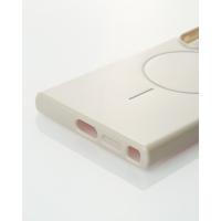 Силиконовый чехол Slim Ring Glamour с поддержкой MagSafe для Samsung S23 Ultra natural titanium