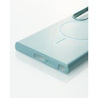 Силиконовый чехол Slim Ring Glamour с поддержкой MagSafe для Samsung S23 Ultra wave blue