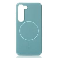 Силиконовый чехол Slim Ring Glamour с поддержкой MagSafe для Samsung S23 wave blue