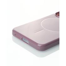 Силиконовый чехол Slim Ring Glamour с поддержкой MagSafe для Samsung S24 FE deep purple