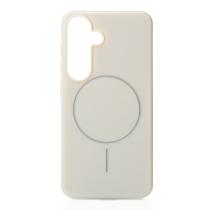 Силиконовый чехол Slim Ring Glamour с поддержкой MagSafe для Samsung S24 FE natural titanium