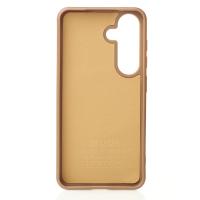 Силиконовый чехол Slim Ring Glamour с поддержкой MagSafe для Samsung S25 desert titanium