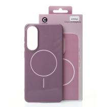 Силиконовый чехол Slim Ring Glamour с поддержкой MagSafe для Samsung S25 Edge deep purple