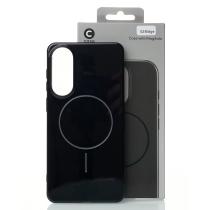 Силиконовый чехол Slim Ring Glamour с поддержкой MagSafe для Samsung S25 Edge black