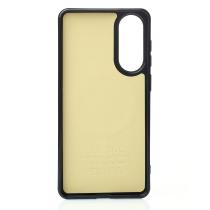 Силиконовый чехол Slim Ring Glamour с поддержкой MagSafe для Samsung S25 Edge black