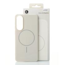 Силиконовый чехол Slim Ring Glamour с поддержкой MagSafe для Samsung S25 Edge natural titanium