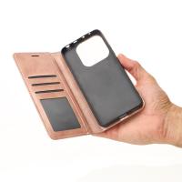 чехол-книга DC ELEGANT для Xiaomi Redmi Note 14 5G бронзовый